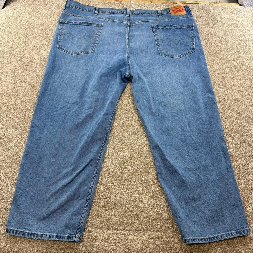 Levis 550 Relaxed Fit Blue Jeans Mens 52x29 Medium Wash Denim 52 29 Work Classic